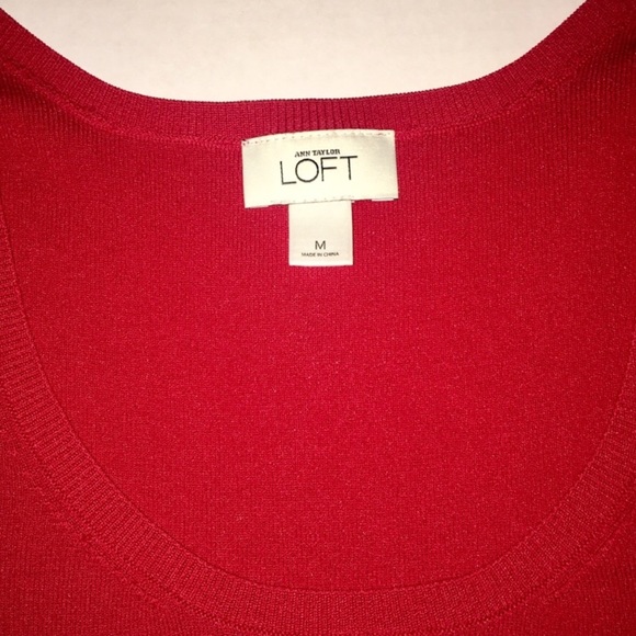 Ann Taylor Loft Red Shirt - Picture 4 of 4